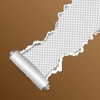 Brown Torn Paper Background For Photo Frame vector