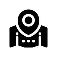 map glyph icon. Strong and solid icon for websites, mobile interfaces, presentations, and visual branding. High quality and easy to edit. vector
