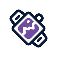 smartwatch dual tone icon. Sleek and modern icon for websites and mobile apps. vector