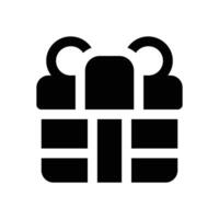 gift box glyph icon. Strong and solid icon for websites, mobile interfaces, presentations, and visual branding. High quality and easy to edit. vector