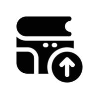 top up wallet glyph icon. Strong and solid icon for websites and mobile apps. vector