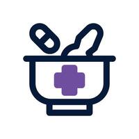 medicine concoction dual tone icon. Sleek and modern icon for websites and mobile apps. vector