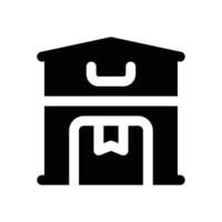 warehouse glyph icon. Strong and solid icon for websites, mobile interfaces, presentations, and visual branding. High quality and easy to edit. vector