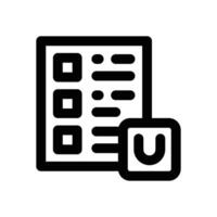 shopping list line icon. Clean and minimalist icon for websites, mobile apps, presentations, and logos. Fully scalable and customizable for any project. vector