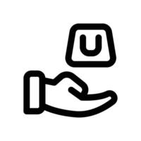 delivery line icon. Clean and minimalist icon for websites, mobile apps, presentations, and logos. Fully scalable and customizable for any project. vector
