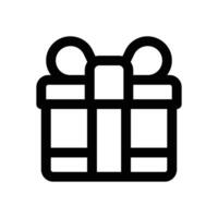 gift box line icon. Clean and minimalist icon for websites, mobile apps, presentations, and logos. Fully scalable and customizable for any project. vector