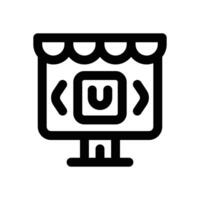 marketplace line icon. Clean and minimalist icon for websites, mobile apps, presentations, and logos. Fully scalable and customizable for any project. vector