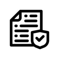 warranty line icon. Clean and minimalist icon for websites and mobile apps. vector