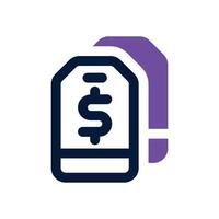 price tag duotone icon. Sleek and modern icon for websites, mobile apps, marketing materials, and corporate design. Fully scalable and ready to use. vector
