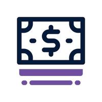money dual tone icon. Sleek and modern icon for websites and mobile apps. vector