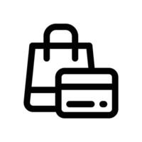cashless payment line icon. Clean and minimalist icon for websites and mobile apps. vector