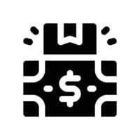 cash payment glyph icon. Strong and solid icon for websites, mobile interfaces, presentations, and visual branding. High quality and easy to edit. vector