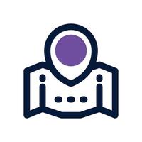map duotone icon. Sleek and modern icon for websites, mobile apps, marketing materials, and corporate design. Fully scalable and ready to use. vector