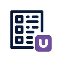 shopping list duotone icon. Sleek and modern icon for websites, mobile apps, marketing materials, and corporate design. Fully scalable and ready to use. vector