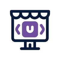marketplace duotone icon. Sleek and modern icon for websites, mobile apps, marketing materials, and corporate design. Fully scalable and ready to use. vector