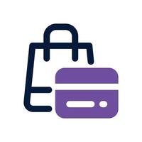 cashless payment dual tone icon. Sleek and modern icon for websites and mobile apps. vector