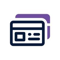 credit card duotone icon. Sleek and modern icon for websites, mobile apps, marketing materials, and corporate design. Fully scalable and ready to use. vector