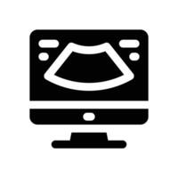 ultrasound glyph icon. Strong and solid icon for websites, mobile interfaces, presentations, and visual branding. High quality and easy to edit. vector