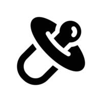 pacifier glyph icon. Strong and solid icon for websites, mobile interfaces, presentations, and visual branding. High quality and easy to edit. vector