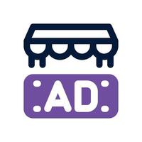 advertising stand duotone icon. Sleek and modern icon for websites, mobile apps, marketing materials, and corporate design. Fully scalable and ready to use. vector