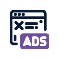 ad pop up duotone icon. Sleek and modern icon for websites, mobile apps, marketing materials, and corporate design. Fully scalable and ready to use. vector