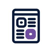 native advertising duotone icon. Sleek and modern icon for websites, mobile apps, marketing materials, and corporate design. Fully scalable and ready to use. vector
