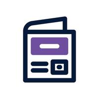 brochure duotone icon. Sleek and modern icon for websites, mobile apps, marketing materials, and corporate design. Fully scalable and ready to use. vector