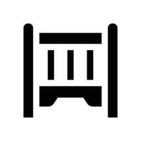 baby crib glyph icon. Strong and solid icon for websites, mobile interfaces, presentations, and visual branding. High quality and easy to edit. vector