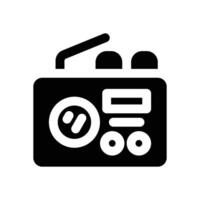 radio glyph icon. Strong and solid icon for websites and mobile apps. vector