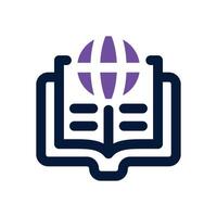 global education dual tone icon. Sleek and modern icon for websites and mobile apps. vector