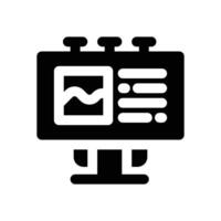 bilboard glyph icon. Strong and solid icon for websites and mobile apps. vector