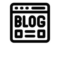 blog line icon. Clean and minimalist icon for websites and mobile apps. vector