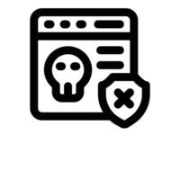 virus attack line icon. Clean and minimalist icon for websites and mobile apps. vector