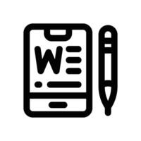 content writing line icon. Clean and minimalist icon for websites and mobile apps. vector