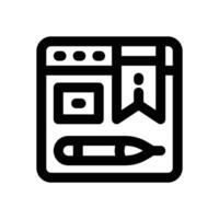 bookmarking service line icon. Clean and minimalist icon for websites and mobile apps. vector