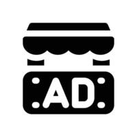 advertising stand glyph icon. Strong and solid icon for websites and mobile apps. vector