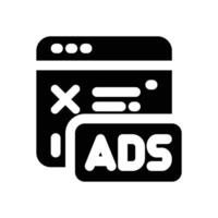ad pop up glyph icon. Strong and solid icon for websites and mobile apps. vector