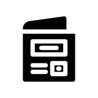 brochure glyph icon. Strong and solid icon for websites, mobile interfaces, presentations, and visual branding. High quality and easy to edit. vector