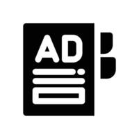 agenda glyph icon. Strong and solid icon for websites and mobile apps. vector