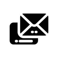 mail glyph icon. Strong and solid icon for websites, mobile interfaces, presentations, and visual branding. High quality and easy to edit. vector
