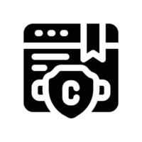 copyright glyph icon. Strong and solid icon for websites and mobile apps. vector