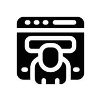 visitor glyph icon. Strong and solid icon for websites and mobile apps. vector