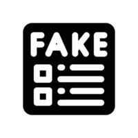 fake news glyph icon. Strong and solid icon for websites and mobile apps. vector