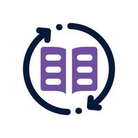 learning dual tone icon. Sleek and modern icon for websites and mobile apps. vector