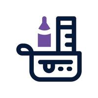 pencil case dual tone icon. Sleek and modern icon for websites and mobile apps. vector