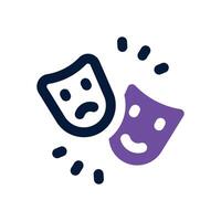 theater dual tone icon. Sleek and modern icon for websites and mobile apps. vector