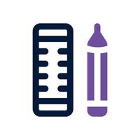 stationary dual tone icon. Sleek and modern icon for websites and mobile apps. vector