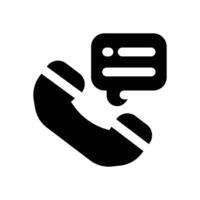 phone survey glyph icon. Strong and solid icon for websites and mobile apps. vector