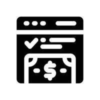 payment survey glyph icon. Strong and solid icon for websites and mobile apps. vector