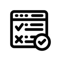 survey result line icon. Clean and minimalist icon for websites and mobile apps. vector